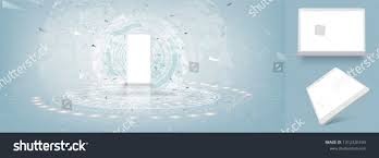 Download Realistic White Smartphone Mockup With Futuristic Technology Concept Mobile Phone And Laptop Or Tablet A In 2020 Futuristic Technology Futuristic Abstract Backgrounds
