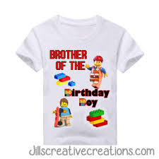 Brother Of The Birthday Boy Building Blocks T Shirt In 2019