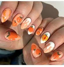 Dip the thin nail art brush in. 62 Peach Nails Ideas In 2021 Peach Nails Nails Nail Designs