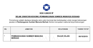 Havy oil mill sdn bhd. Ioi Plantation Services Sdn Bhd Kerja Kosong Kerajaan