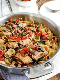 Bruschetta Chicken Orecchiette Pasta Recipe Orecchiette Pasta Easy Pasta Easy Pasta Recipes
