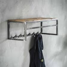 Hangers usually vanish when you hang your coats or clothing. Hardwood Coat Rack Arthur Wall Shelf 7 Hooks Furnwise
