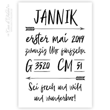 Sei Frech Und Wild Und Wunderbar So Ein Schoner Spruch Zur Ankunft Eines Kindes Das Mode Blog Love Personalized Posters Lettering
