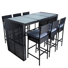500 east main street, blue ridge, ga, usa. Polyrattan Gartenbar Set Rattan Barset Sitzgruppe Bar Tisch Hocker Schwarz