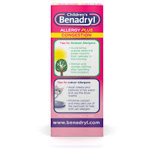 childrens benadryl allergy plus congestion liquid grape 4