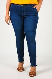 Calca Skinny Jeans Cropped Plus Size Jeans Blue Azul