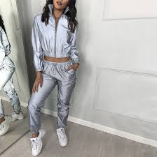 Luxe Activewear Reflective Glow Tracksuit Luxe Festival Wear
