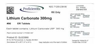 If the patient's dose of lithium carbonate was 300mg a day, how many millimoles of lithium did the patient receive in a day? Lithium Carbonate Extended Release Tablet Lithium Carbonate