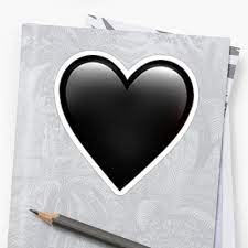 Black Heart Emoji Sticker By Emojiqueen Black Heart Emoji Heart Emoji Stickers Emoji