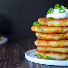 Potato Cheesy Leftover Mashed Potato Pancakes Recipe Recipe Mashed Potato Pancakes Leftovers Recipes Potatoe Pancake Recipe