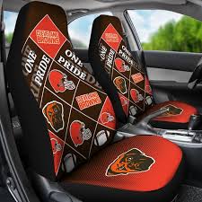Pride Flag Of Pro Cleveland Browns Car Seat Covers Cleveland Browns Carseat Cover Oakland Raiders Logo