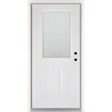 Built in blinds are sealed within panes of glass, and when they fail is it possible to repair broken venetian blinds that are inside glass, between two panes of glass, in a steel entry door or window? Mp Doors 36 In X 80 In Low E Blinds Between Glass White Left Hand Inswing 1 2 Lite Clear Fiberglass Prehung Front Door N3068l23be224 The Home Depot