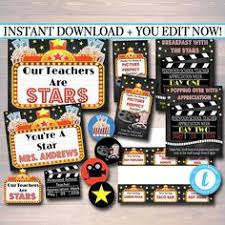 Again, much like the invitations, there aren't a ton of ideas online for decorating for this type of party. 100 Movie Theme Decorations Ideas Movie Themes Hollywood Theme Classroom Hollywood Classroom