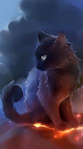 Mobile Wallpaper Love Black Cat Anime Cats Illustration Cute Cat Illustration