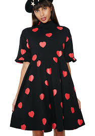 Heart Spot Dress Spotted Dress Cute Black Dress Fashion