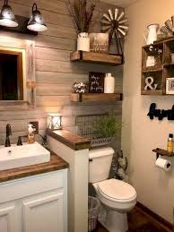 A darker blue on the walls in this bathroom still has the calming effect that you're looking for in bathroom decorations, while being a bolder choice. Fabulous Bathroom Wall Decor Ideas