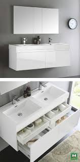 Sink vanity with basket, white, 24 by legion furniture (9) sale. The Fresca Mezzo Line Features A Stunning White Double Sink The White Wall Mount F Floating Bathroom Vanities Bathroom Vanity Drawers Floating Bathroom Vanity