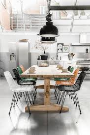 43 Stylish Industrial Designs For Your Home Dining Room Industrial Minimalist Dining Room Mix Match Dining Chairs