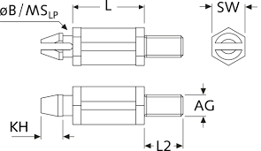 Kunststoffdistanzhalter Verriegelnd Mit Aussengewinde A R T Elektromechanik