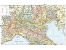 Mappe geografiche utili per i bambini della scuola primaria. Italia Politico Stradale Nord