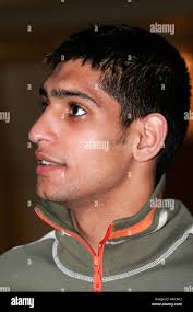 Amir Khan Boxer Olympic medalist taken at Trafford Centre Manchester April  2005 Stock Photo