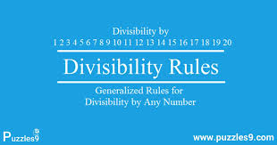 Math Division Rules For Numbers 1 20 Simple Tricks To