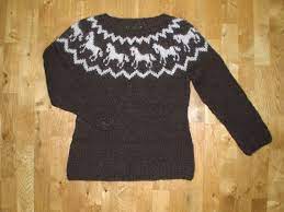 Icelandic Sweater Pullover Made Of Wool With Horse Pattern Size Medium Ready To Ship On Etsy 16 Icelandic Wool Sweaters Horse Sweater Icelandic Sweaters