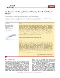 Www.propertyshowrooms.com/malaysia malaysian property market overview. Pdf An Overview Of The Application Of Property Market Modelling In Malaysia