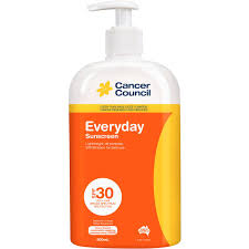 Apply sunscreen to remaining exposed areas of skin. Cancer Council Spf 30 Sunscreen Everyday 500ml Woolworths