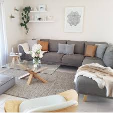 Dark Gray Couch With White Walls And Slate Tan Accents Living Room Decor Apartment Small Living Room Decor Grey Couch Living Room