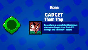 Subreddit for all things brawl stars, the free multiplayer mobile arena fighter/party brawler/shoot 'em up game from supercell. 2nd Gadget Rosa She Took A Class On Trapping From Bo Brawlstars