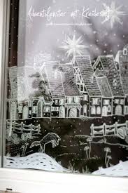 Das Adventsfenster Fensterdeko Mit Kreidestift Fensterdeko Weihnachten Kreide Fenster Kunst