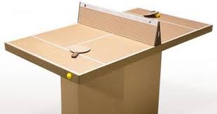 Tennino A Self Assemble Cardboard Ping Pong Table Cardboard Furniture Ping Pong Table Cardboard Toys