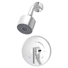 Symmons Dia 1 Handle Shower Faucet Trim In Chrome Valve Not Included Grey Products Shower Faucet Shower Heads Shower Tub