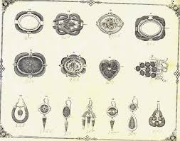 Mourning Jewellery Drawing Of Victorian Hair Plaited And Gold Items By Talking Jewellery Via Flickr Jewelry Drawing Mourning Jewelry Victorian Hairstyles