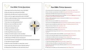 The bible has been r. Fun Printable Bible Trivia Questions Images Nomor Siapa