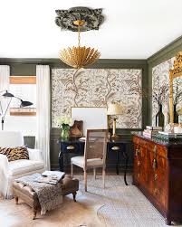 One Room Challenge The Reveal A Modern Traditional Office Furnished With Facebook Marketplace Finds A Glass Of Bovino In 2020 Traditional Interior Traditional Interior Design Traditional Office