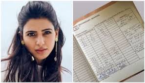 Samantha Akkineni's Class 10 Report Card Goes Viral!