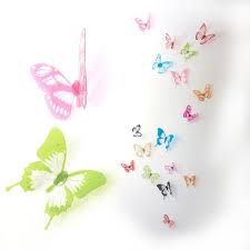 Schmetterling Kinderzimmer 3d Schmetterlinge Bunt Wanddeko Wandtattoo Mit Glitzer 18 Stuck Werbung Schmetterling Wand Kinderzimmer Wandtattoo