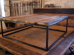 This item is only available in hong kong. Large Square Coffee Table With Industrial Metal Base Rustic Restaurant Furniture