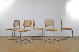 one vintage marcel breuer b32 italian cesca wicker chrome cantilever light woven birch cane wooden dining chairs bauhaus modernist loft marcel breuer cantilever chair steel furniture