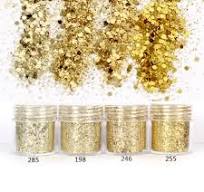 Gold Colours Hexagon Glitter Set