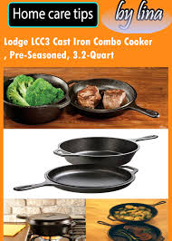 Lodge Lcc3 Cast Iron Combo Cooker Pre Seasoned 3 2 Quart Pan Set Includes 3 2 Qt Dutch Oven And 10 25 Inch Shallow Skil Cast Iron Pan Set Cast Iron Cookware