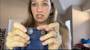 Making my Jeans fit by adding a button! No Sew Jean button