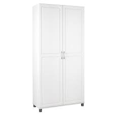 Systembuild Trailwinds White Storage Cabinet Hd55936 The Home Depot In 2020 White Storage Cabinets Storage White Storage