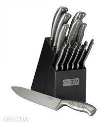 The set comes equipped with a santoku knife and separate knives for slicing and filleting purposes. Oneida Knives And 13 Slot Block Set 14 Piece Contemporary Knife Sets By Chefpro Houzz