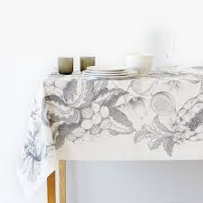 Zara Home Aw17 Fruit Graphic Black And White Print Line Tablecloth Fikirler