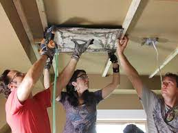 They can be used with or without grout. How To Install A Stamped Tin Ceiling How Tos Diy