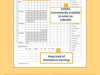 2018 A4 Printable Employee Attendance Calendar Tracker For Hr Attendance Tracker Attendance Sheet Evaluation Employee