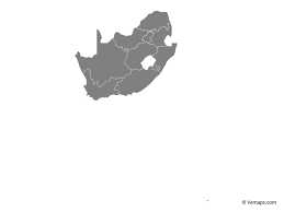 Grey Map Of South Africa With Provinces Free Vector Maps Africa Outline Africa Flag South Africa Flag